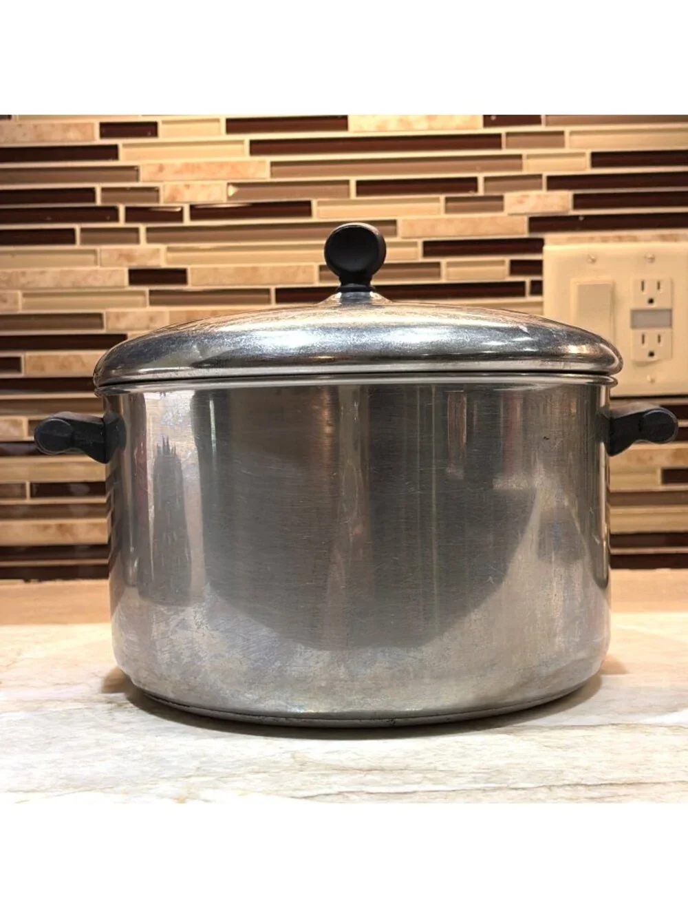 Farberware Stainless Steel Aluminum Clad 6 Quart Stock Pot With Lid VTG 1986 USA